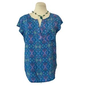 𝅺❤️willi Smith Floral Short Sleeve Top Size M